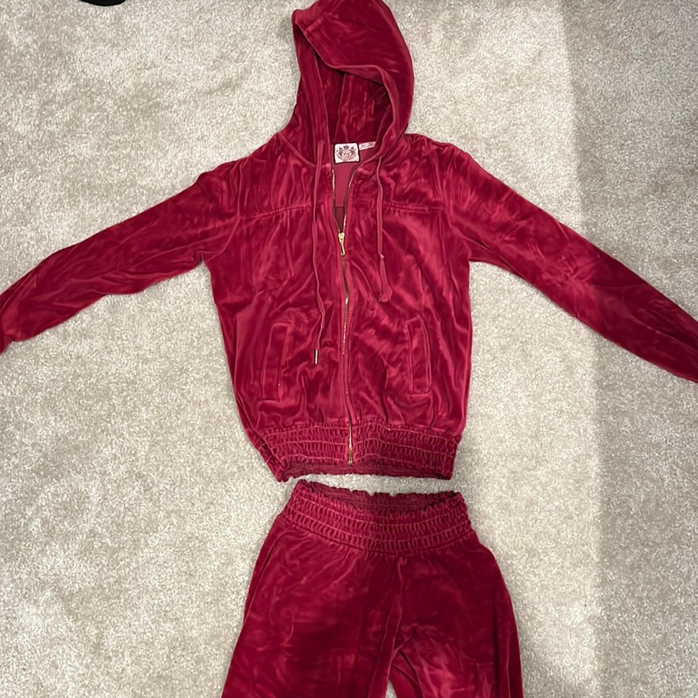 Fuschia or magenta juicy track suit